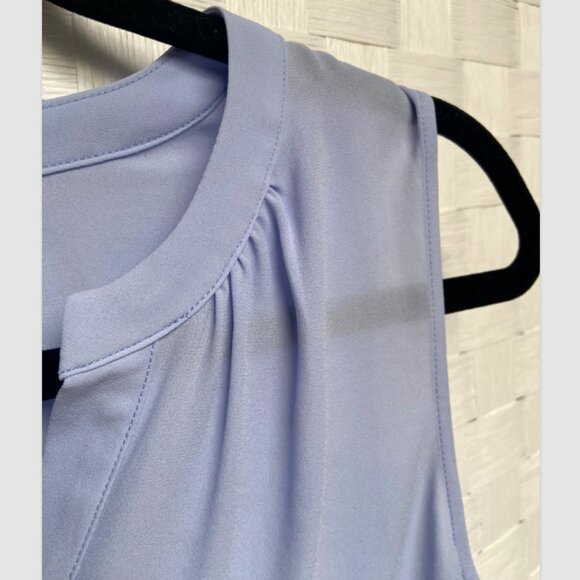 Talbots Light Blue Sleeveless V-Neck Blouse Top Size M - Picture 3 of 6